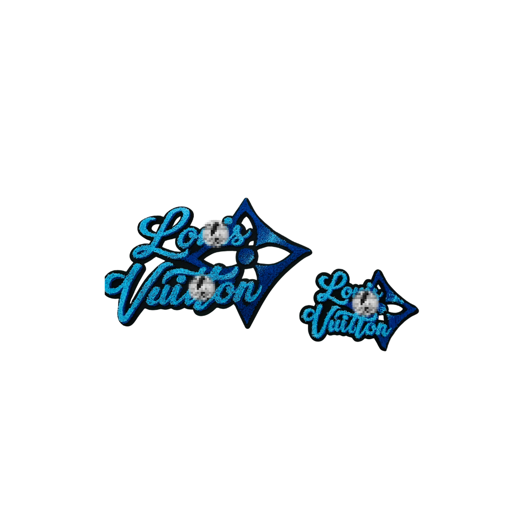 Lui* V Chenille Word Arrow Patches
