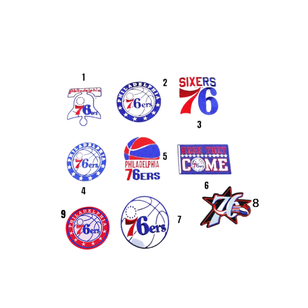 76ers Basketball Small Patches
