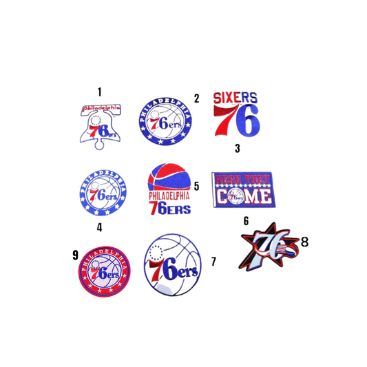 76ers Basketball Small Patches