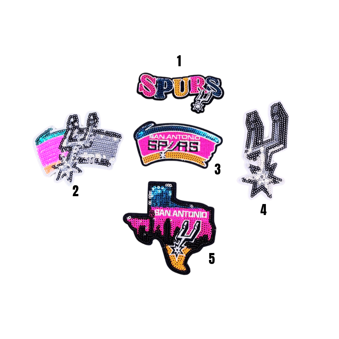 San Antonio SPURS Basketball Sequin Small Patch - 2