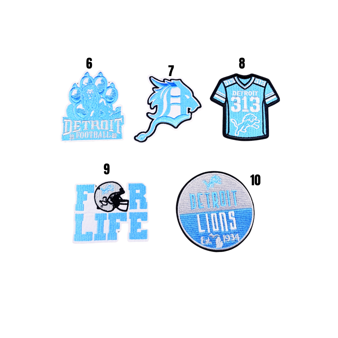 Detroit Lions Football Embroidered Small Patches - 2