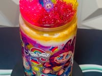 16oz LaBubu Rainbow Cream Snow Globe Tumbler | Charmed Lid