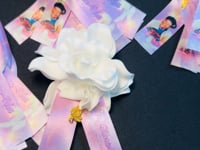 Custom Memorial Ribbons | Personalized Funeral & Celebration of Life Ribbon Keepsakes | Add Name, Dates, Rhinestones, Pearls or Charms