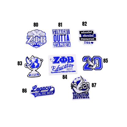 Zeta Statement Inspired Blue & White Small Patches -3